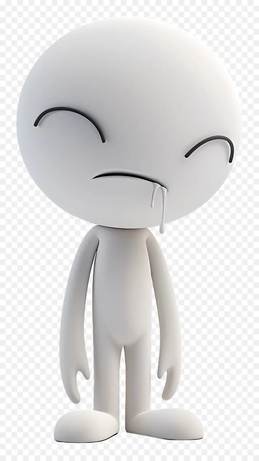 Homem 3d，Figura Triste De Desenho Animado PNG