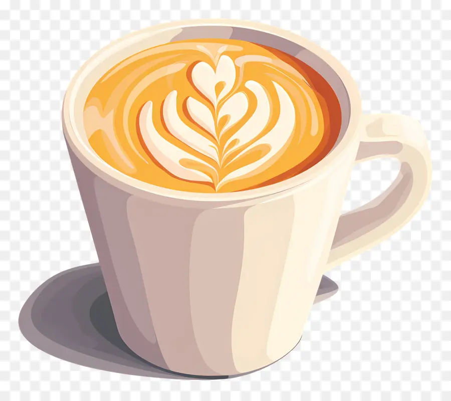 Café Capuccino，Arte Com Leite PNG