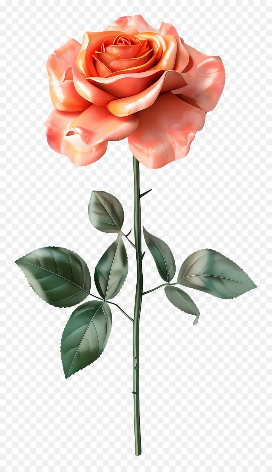 Flor 3d，Flor Vermelha PNG