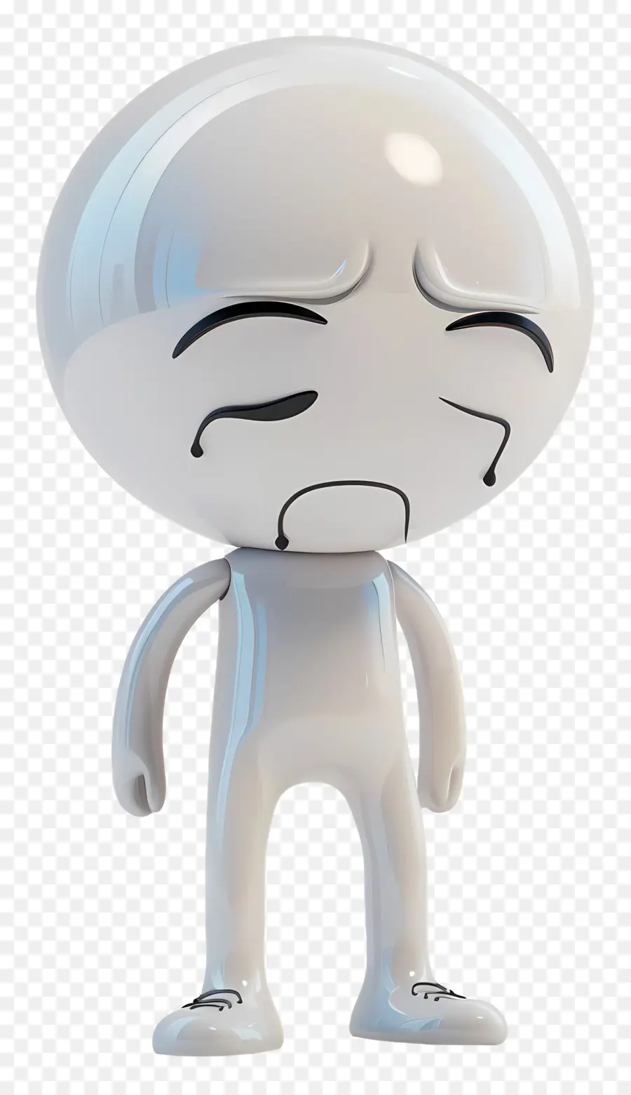 Homem 3d，Figura Triste De Desenho Animado PNG