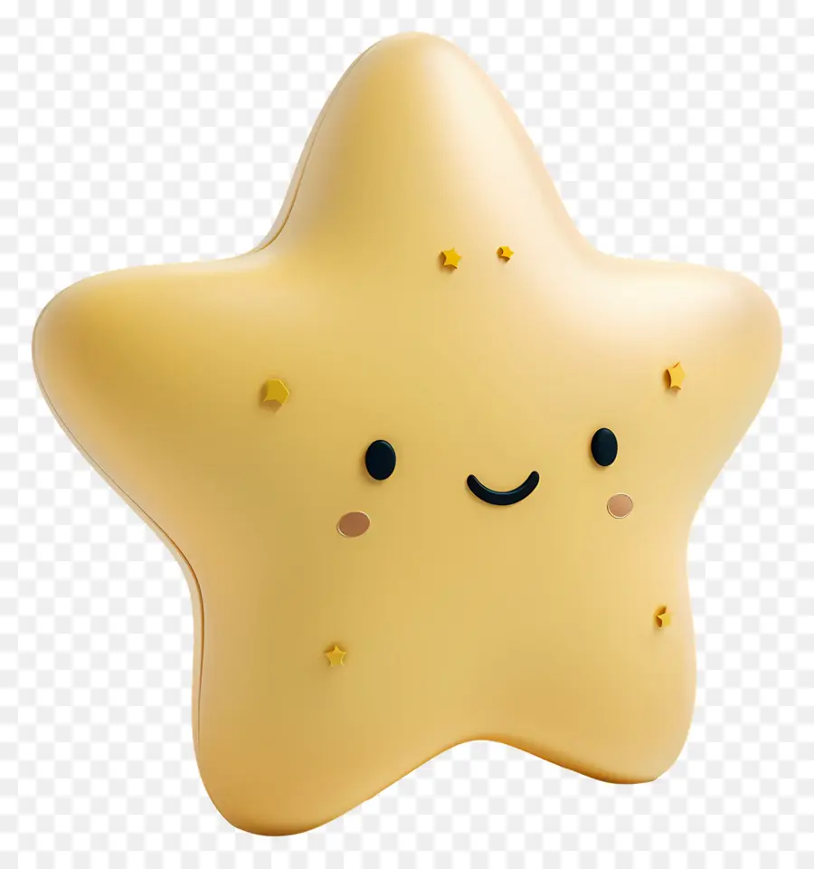 Estrela 3d，Estrela Sorridente PNG