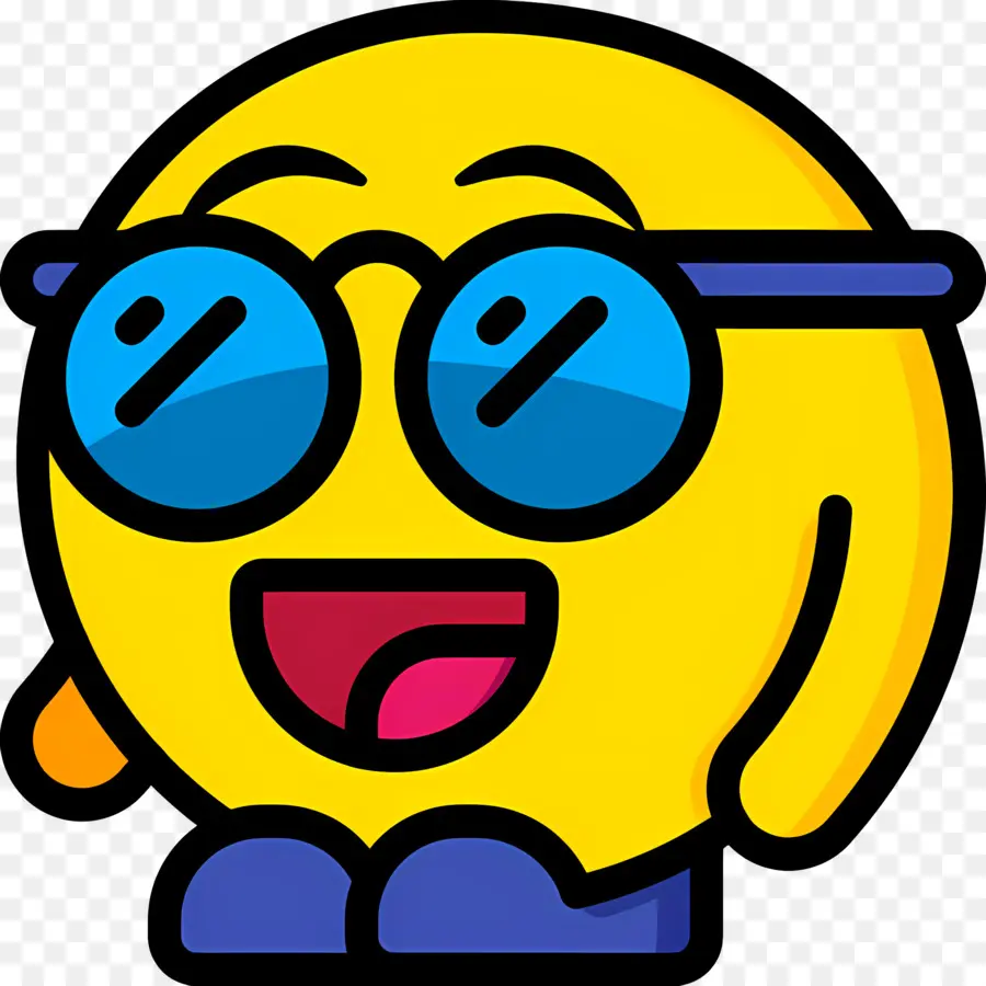 Emoji Nerd，Rosto Sorridente Com óculos PNG