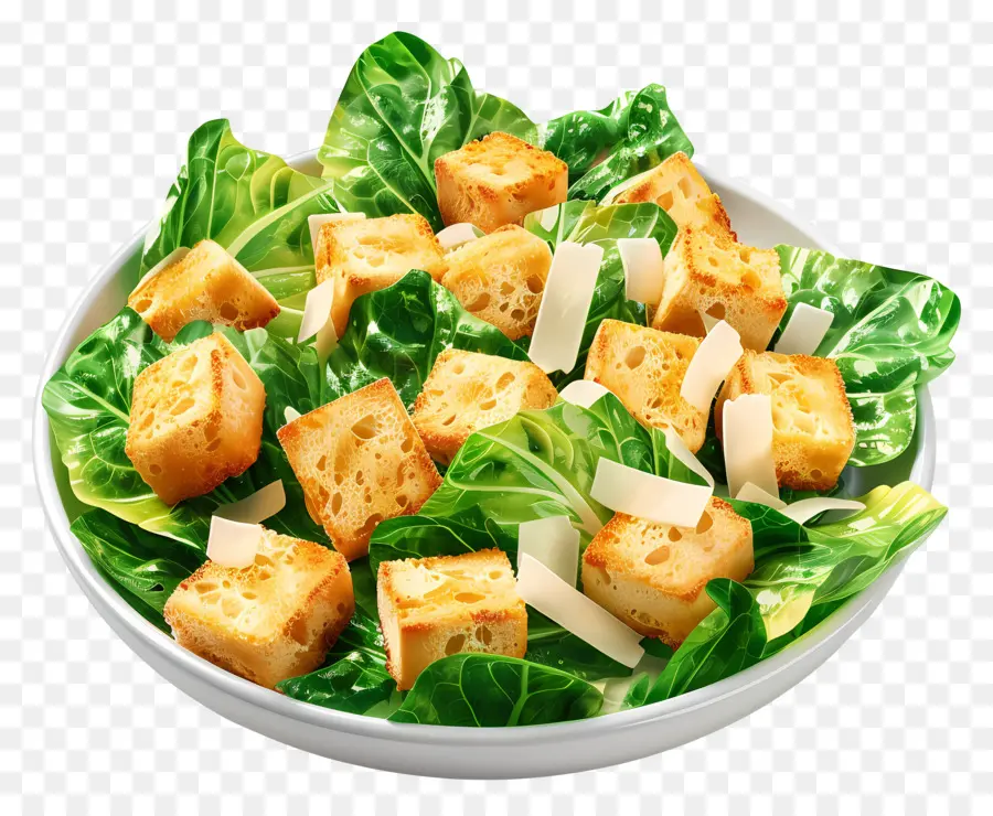 Salada César，Salada Com Croutons PNG