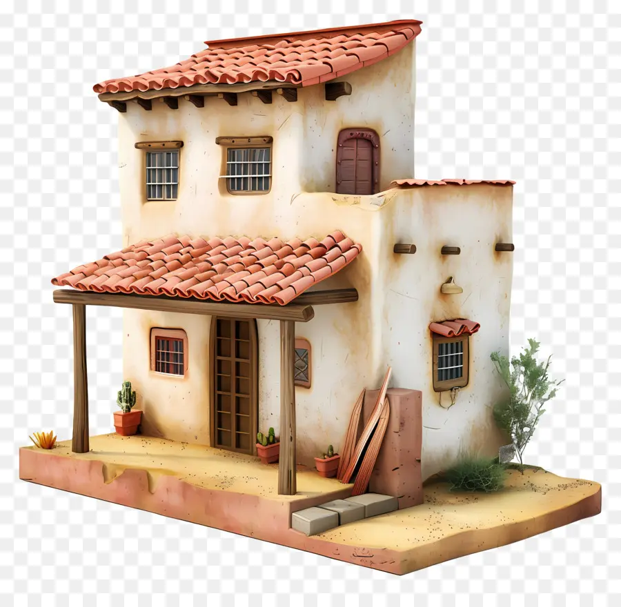 Casa 3d，Casa Fofa De Doodle PNG