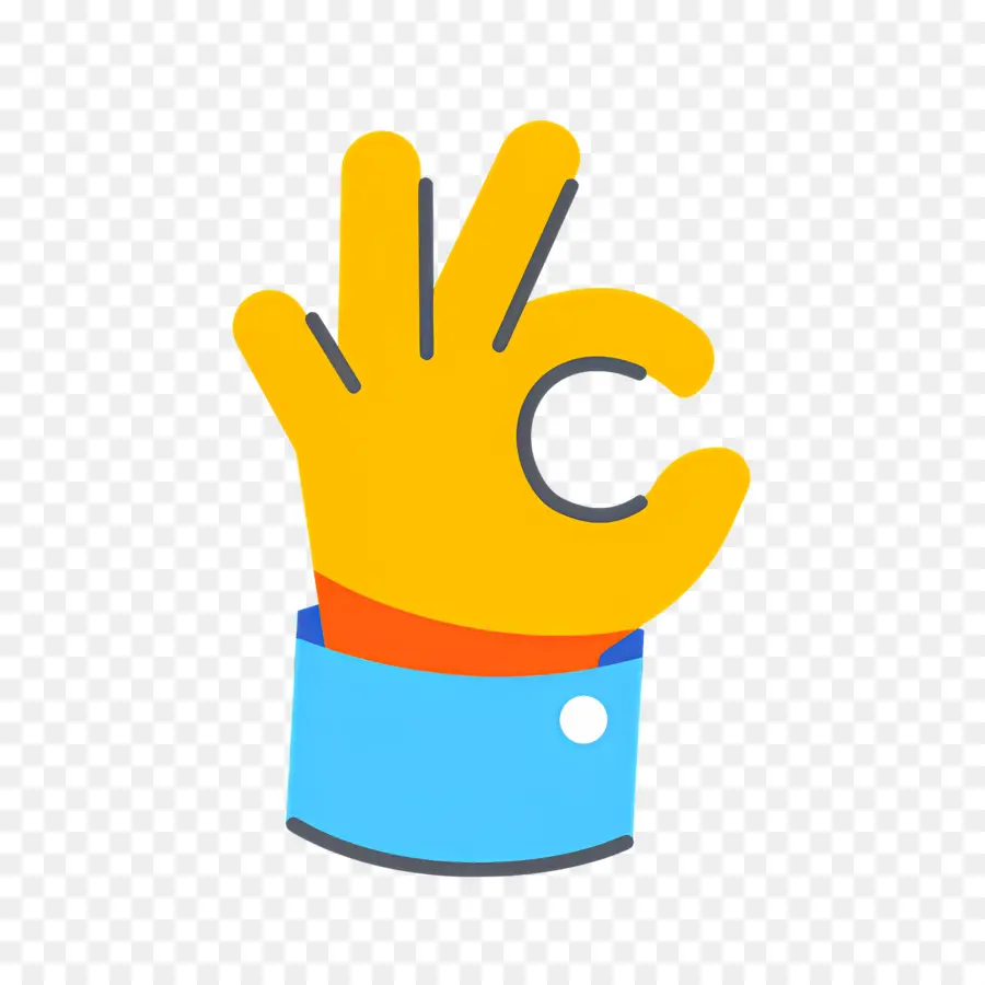 Emoji De Mão，Gesto De Mão Ok PNG