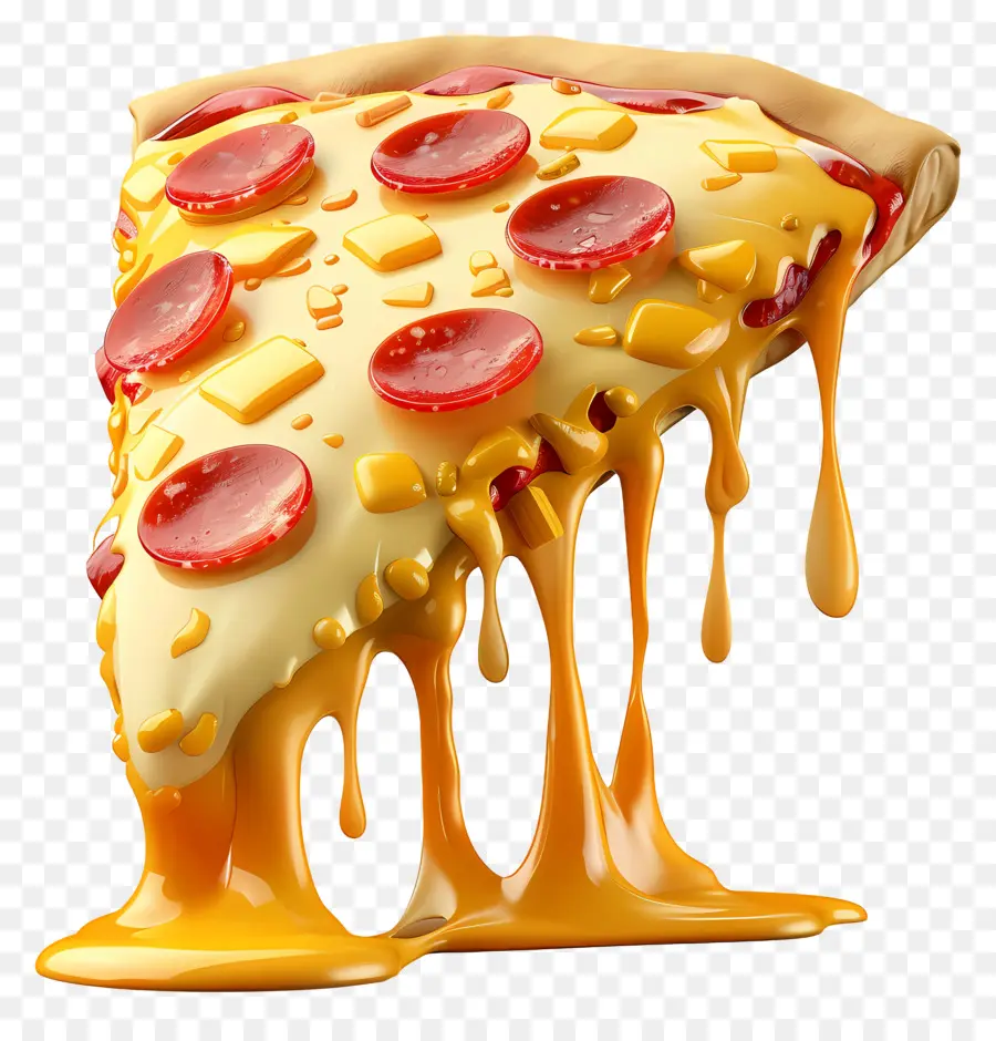 Pizza 3d，Fatia De Pizza De Queijo PNG