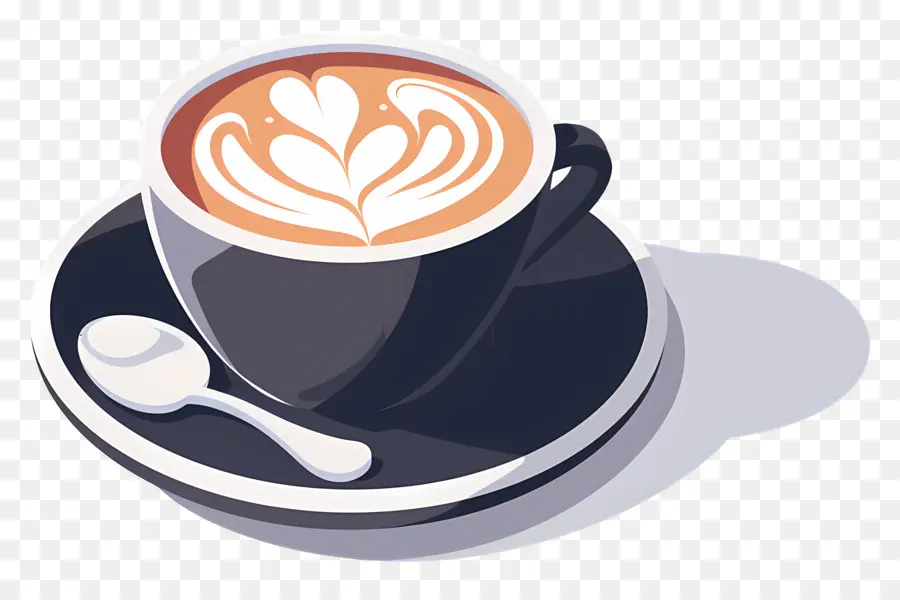 Café Capuccino，Arte Com Leite PNG