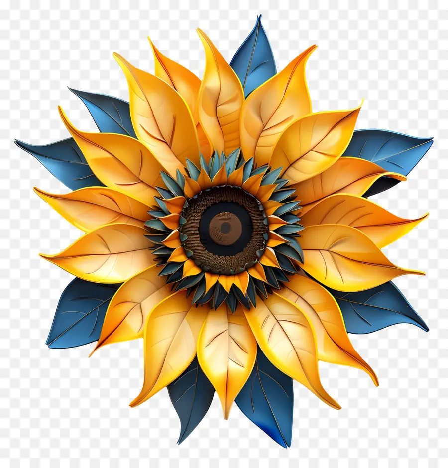 Flor 3d，Girassol PNG