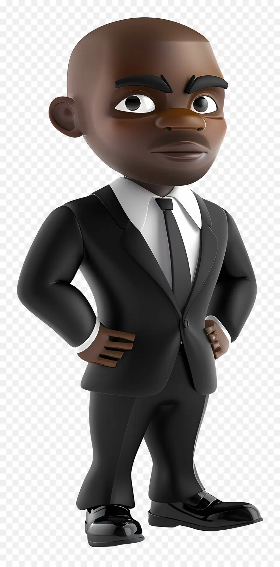 Empresário Negro，Homem De Desenho Animado De Terno PNG