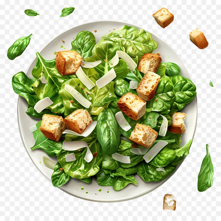 Salada César，Alface PNG