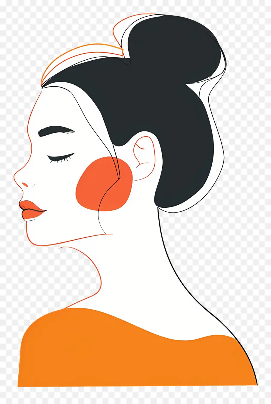 Mulher Elegante，Ilustração De Perfil PNG