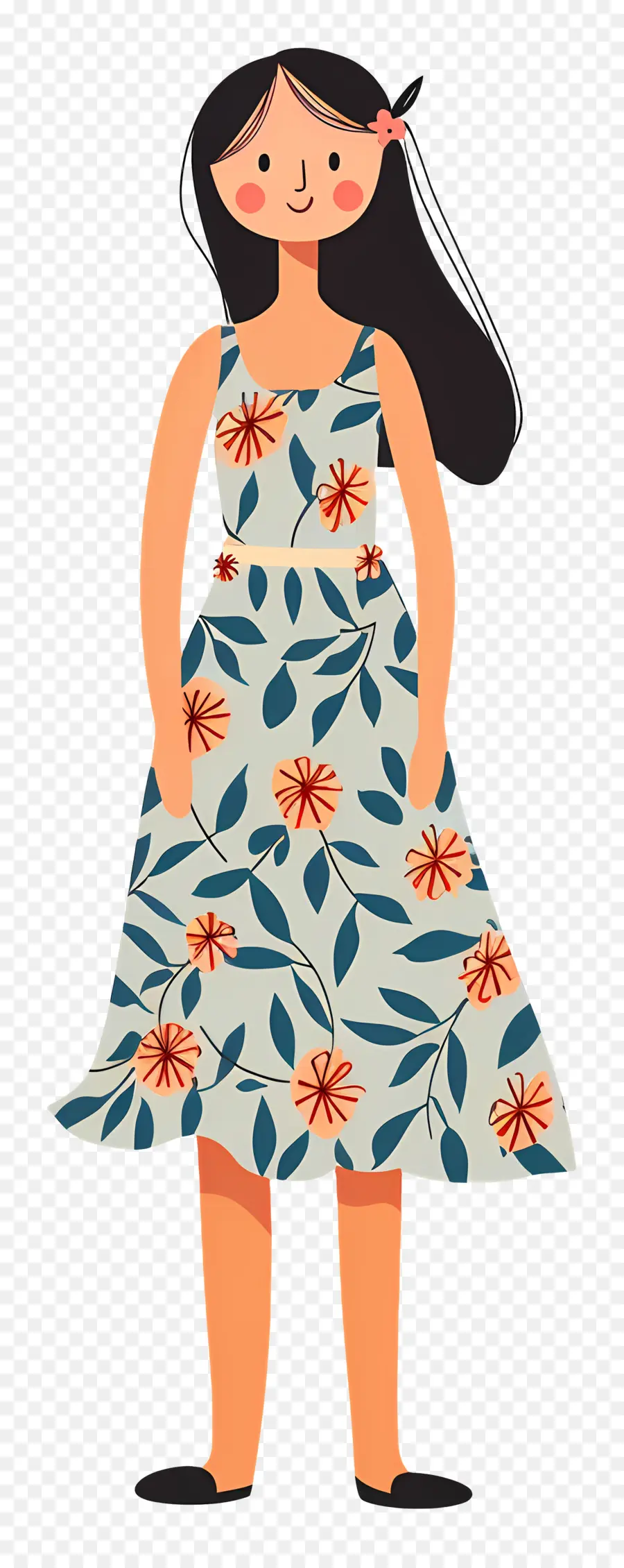 Linda Mulher，Menina Com Flores PNG