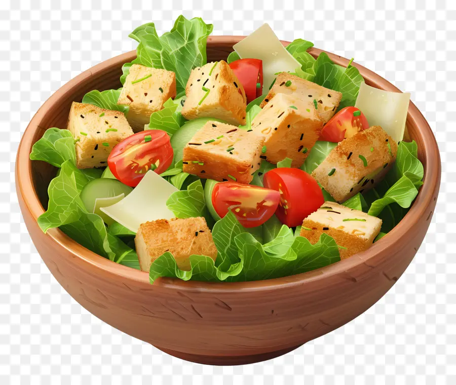 Salada César，Salada Com Tofu PNG