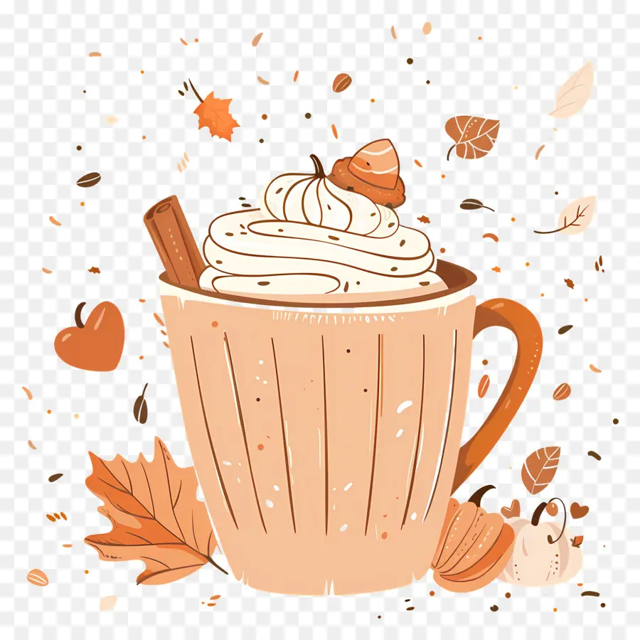 Tempero De Abóbora，Xícara De Café Com Creme PNG