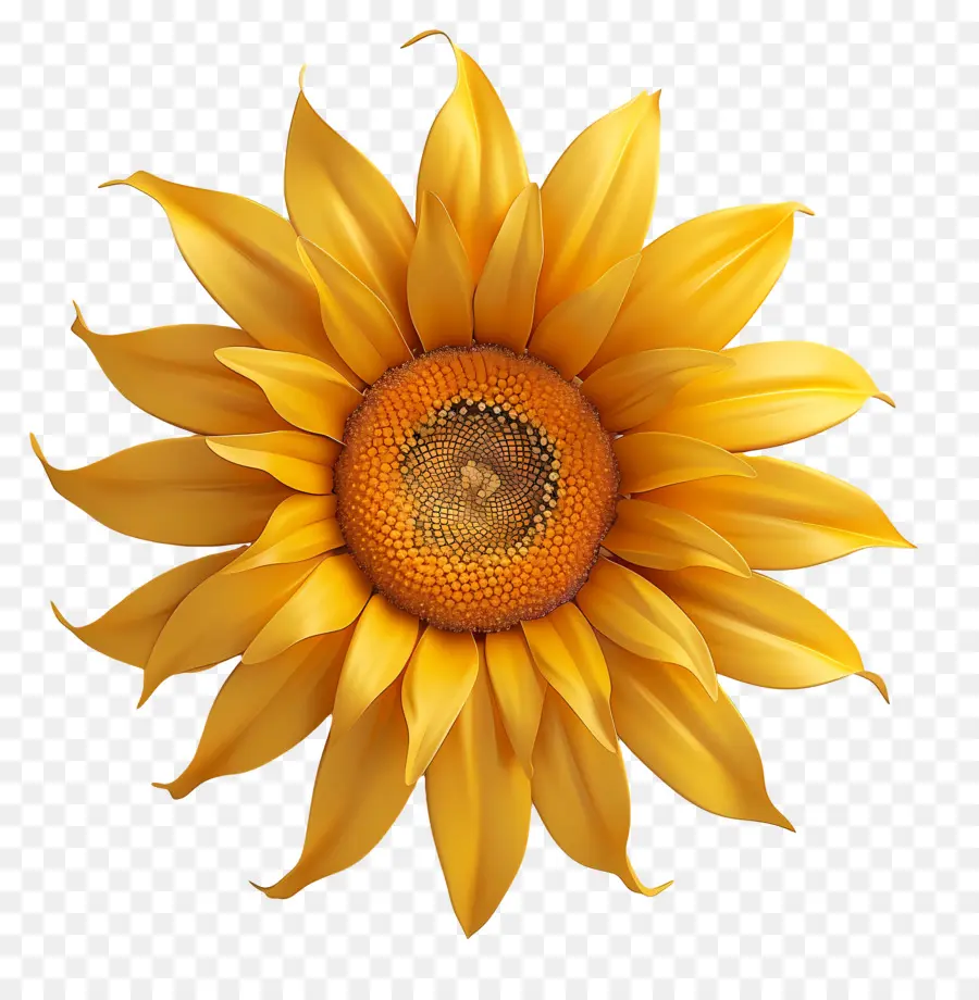 Flor 3d，Girassol PNG