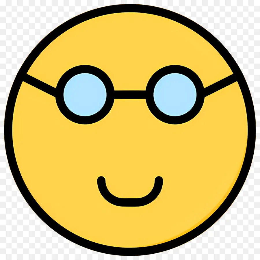 Emoji Nerd，Cara Sorridente PNG