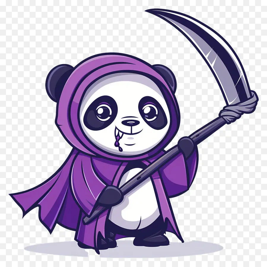 Panda Fofo，Panda Com Foice PNG