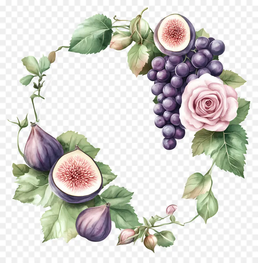 Coroa De Uva，Coroa De Uvas E Figos PNG