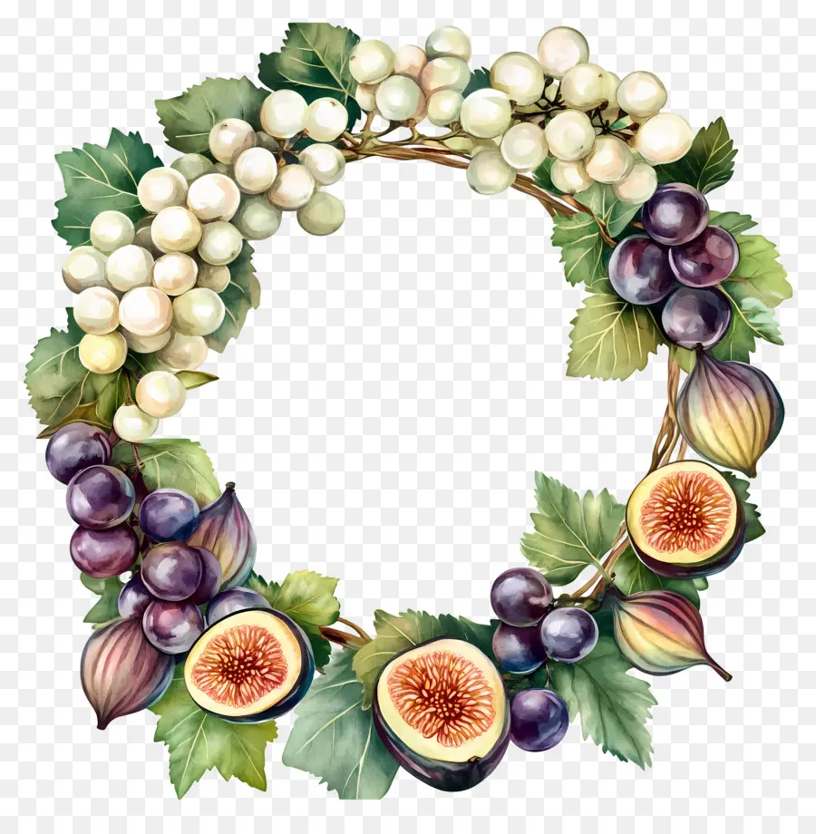 Coroa De Uva，Coroa De Uvas E Figos PNG