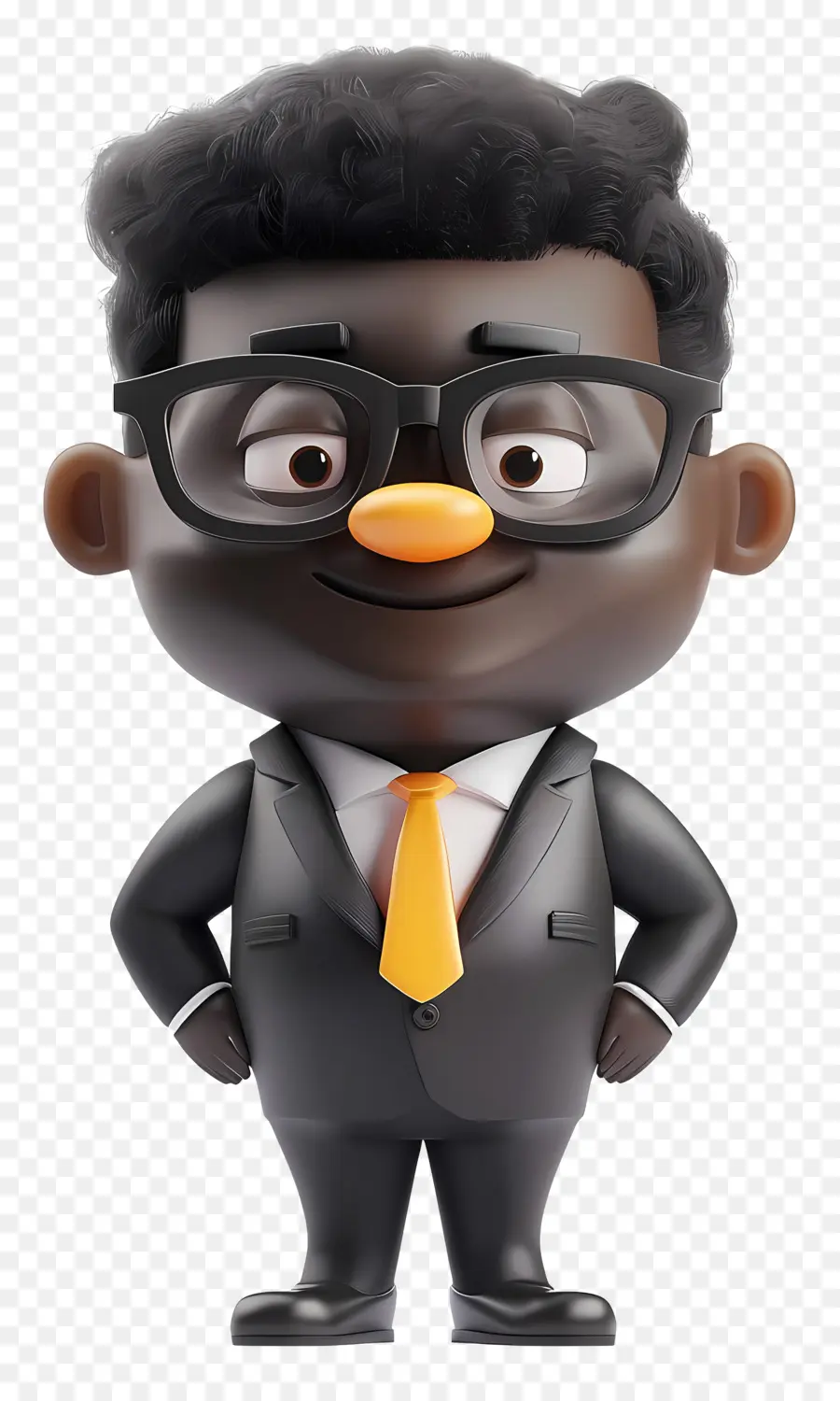 Empresário Negro，Personagem De Desenho Animado De Terno PNG