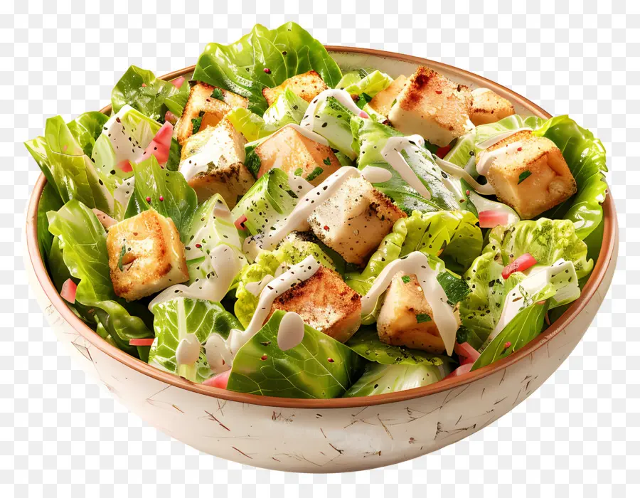 Salada César，Salada Com Tofu PNG