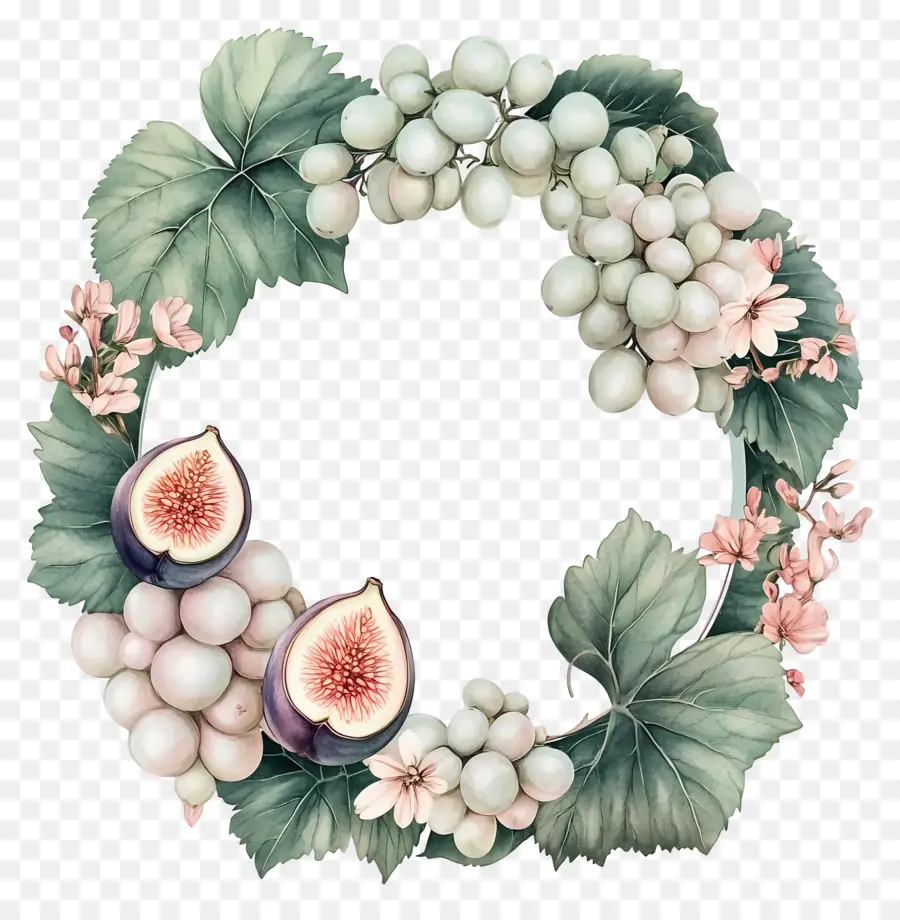 Coroa De Uva，Coroa De Uvas E Figos PNG