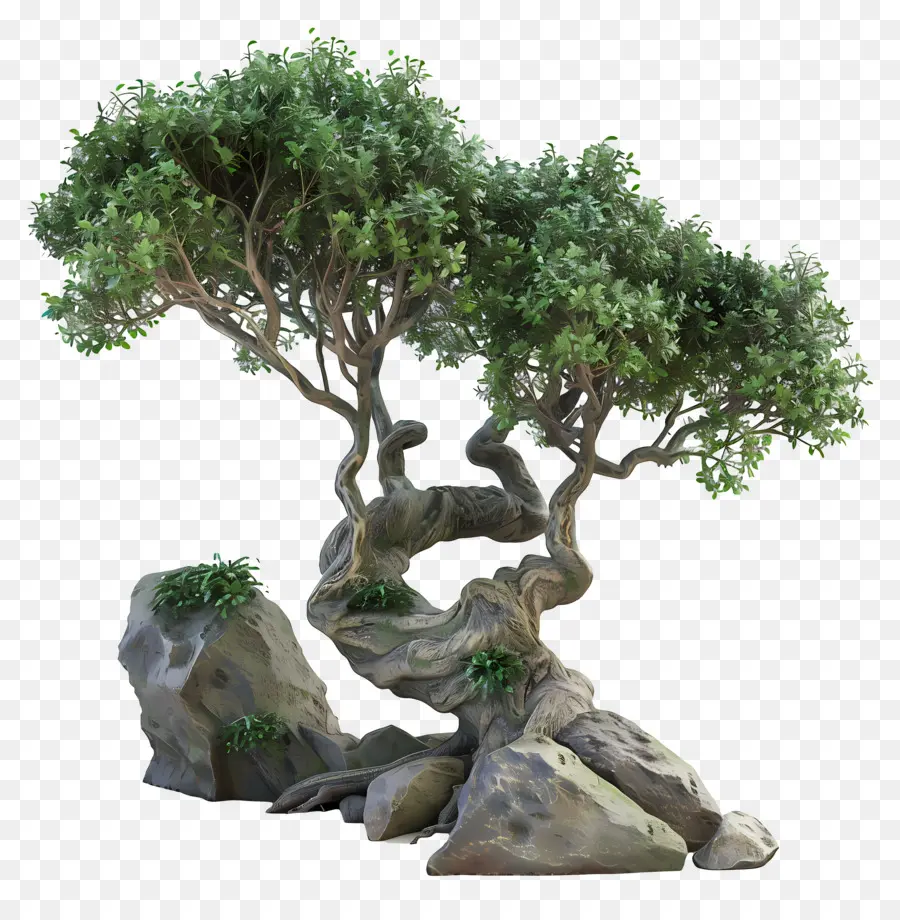 Árvore 3d，Árvore Bonsai PNG