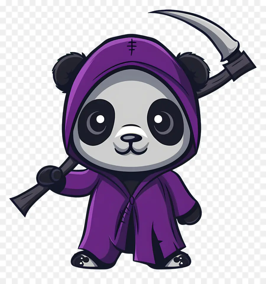 Panda Fofo，Panda Com Foice PNG