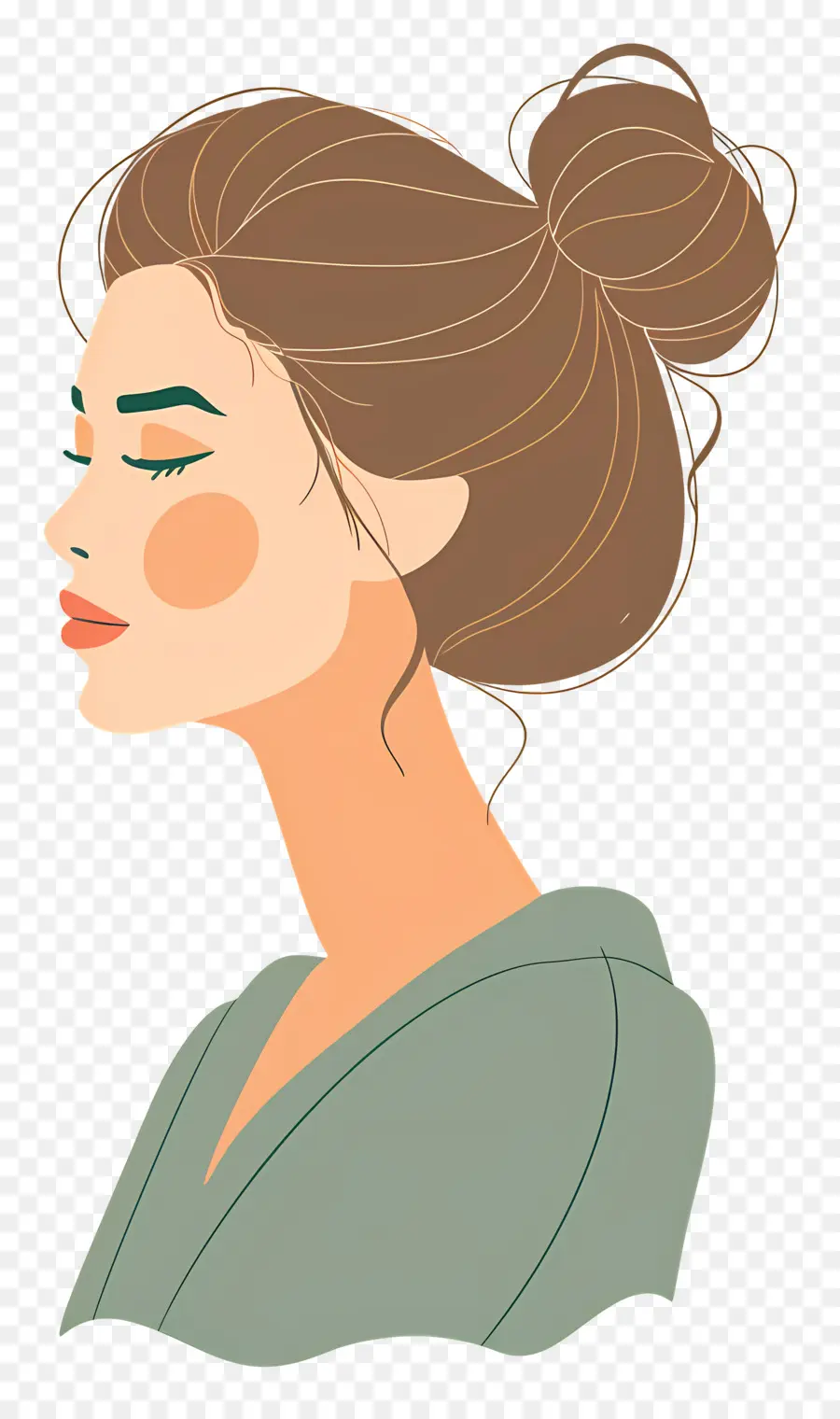 Mulher Elegante，Perfil De Mulher PNG