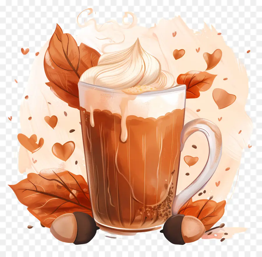 Tempero De Abóbora，Café Com Chantilly PNG