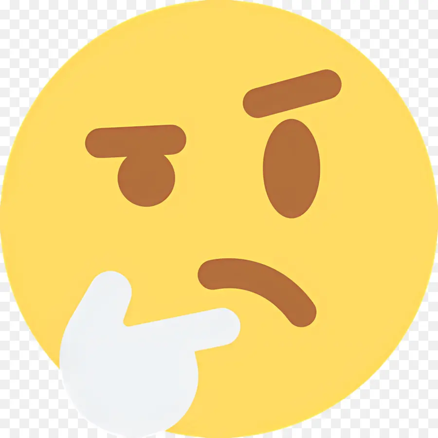 Rosto Pensando Emoji，Emoji Pensando PNG