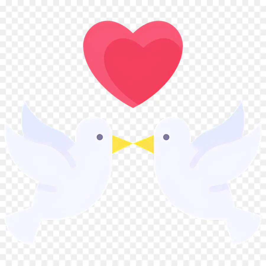 Pomba Casamento，Pomba Com Corações PNG