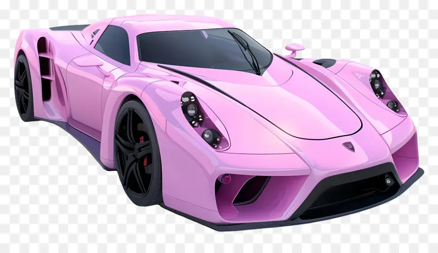 Carro 3d，Carro Esportivo Rosa PNG