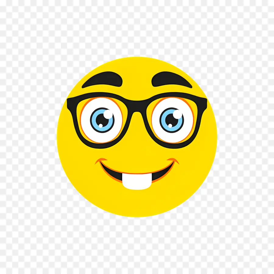 Emoji Nerd，Emoji Com óculos PNG