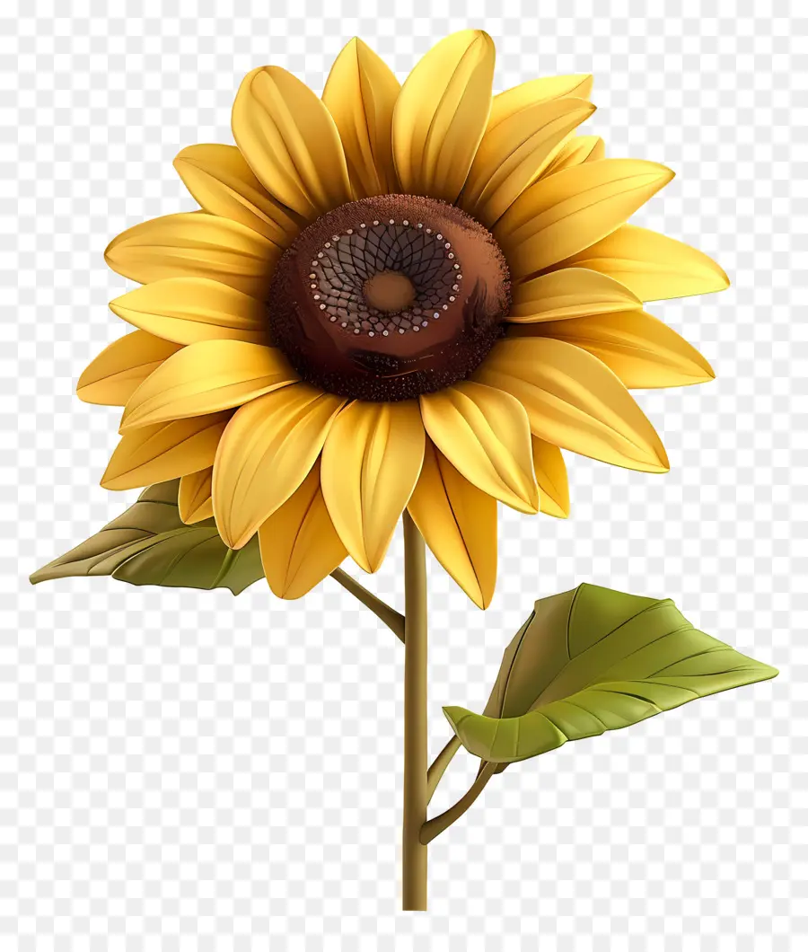 Flor 3d，Girassol PNG