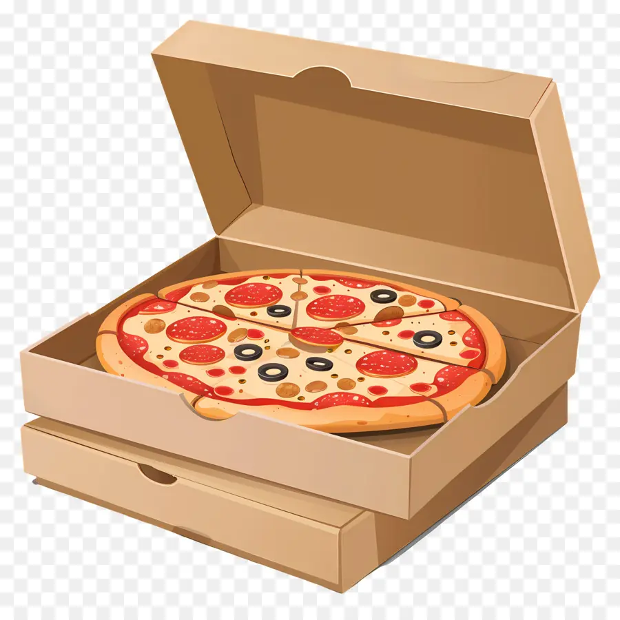 Caixa De Pizza，Pizza Na Caixa PNG