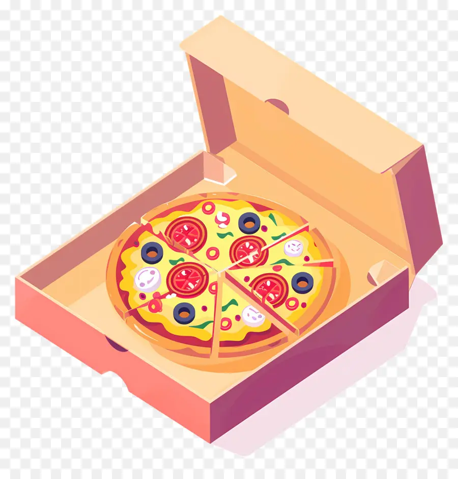 Caixa De Pizza，Pizza Na Caixa PNG