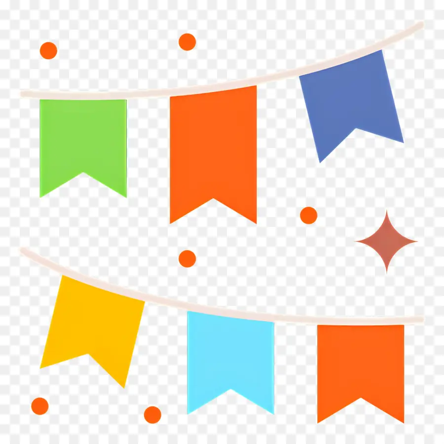 Bandeira De Aniversário，Bandeiras Coloridas PNG