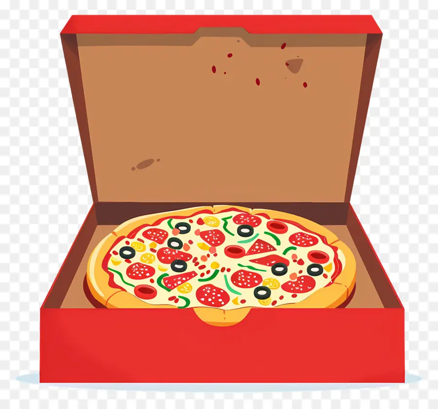 Caixa De Pizza，Pizza Na Caixa PNG