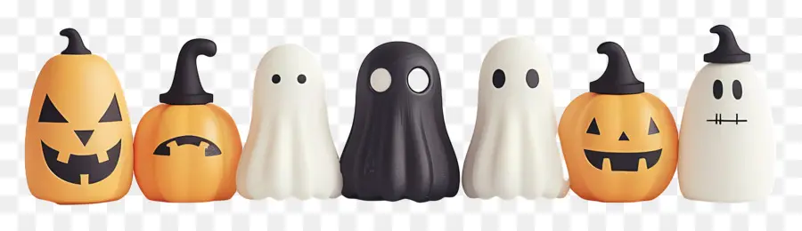 Fronteira De Halloween，Fantasmas De Halloween PNG