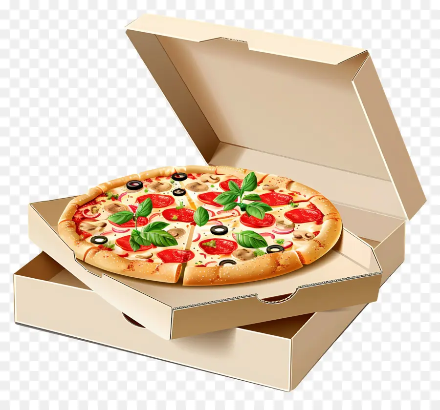 Caixa De Pizza，Pizza PNG