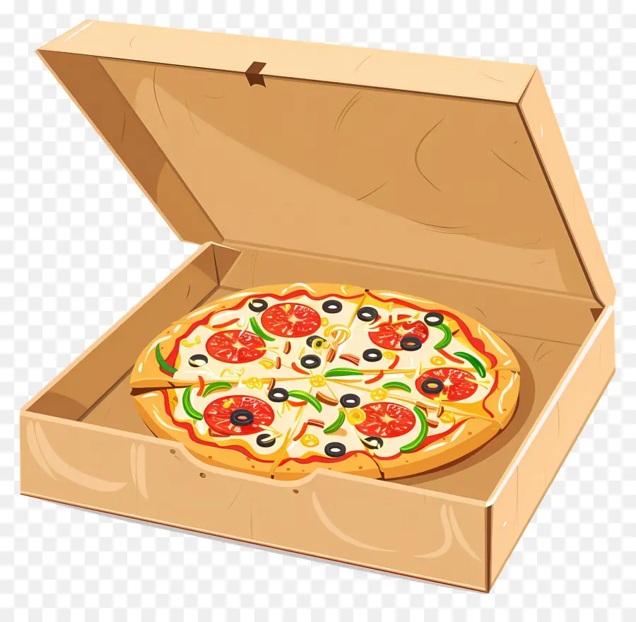 Caixa De Pizza，Pizza Na Caixa PNG