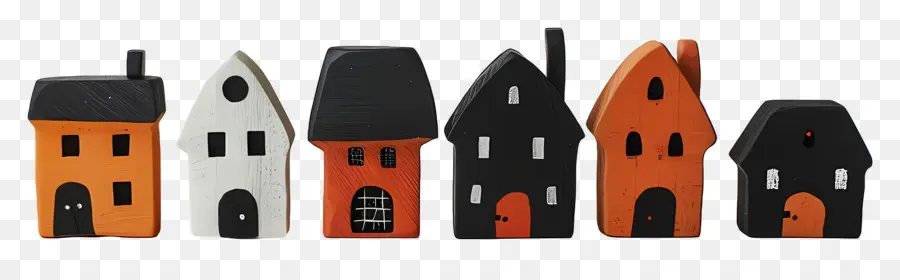 Fronteira De Halloween，Casas Em Miniatura PNG