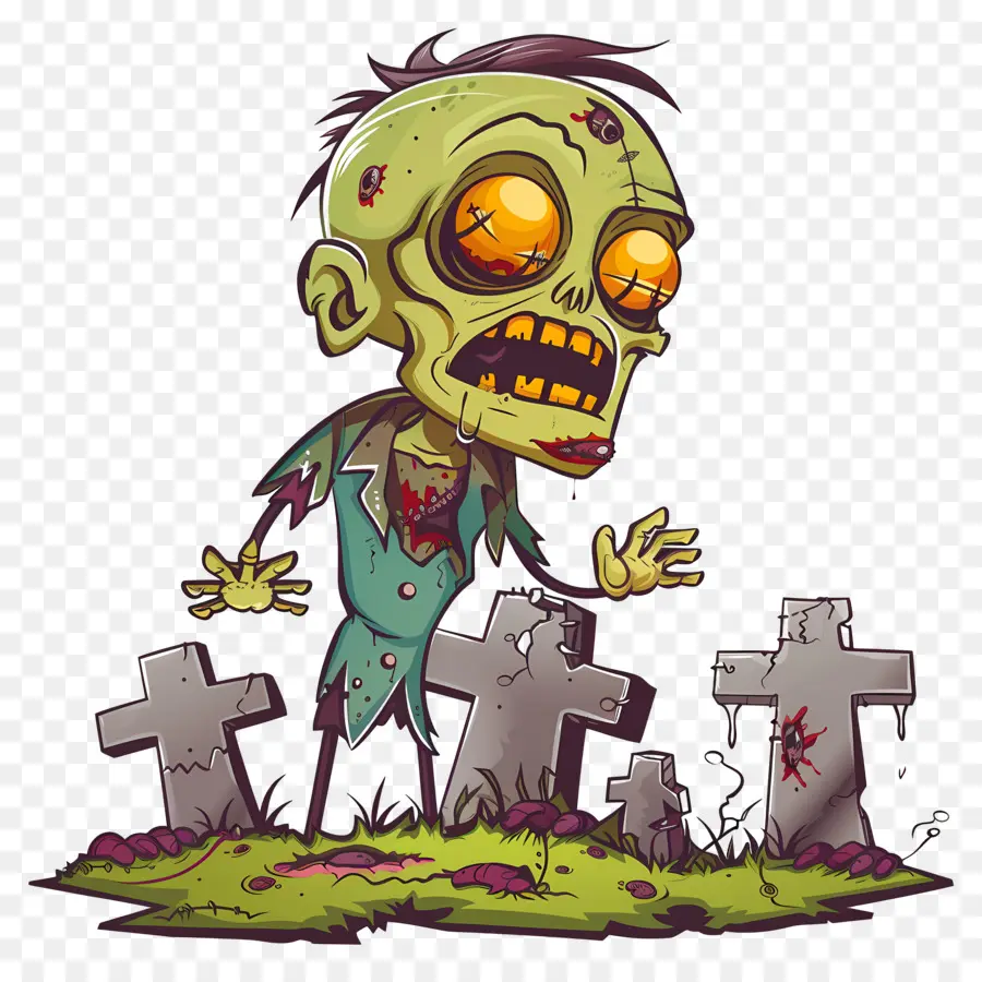 Zumbi Do Dia Das Bruxas，Zumbi No Cemitério PNG