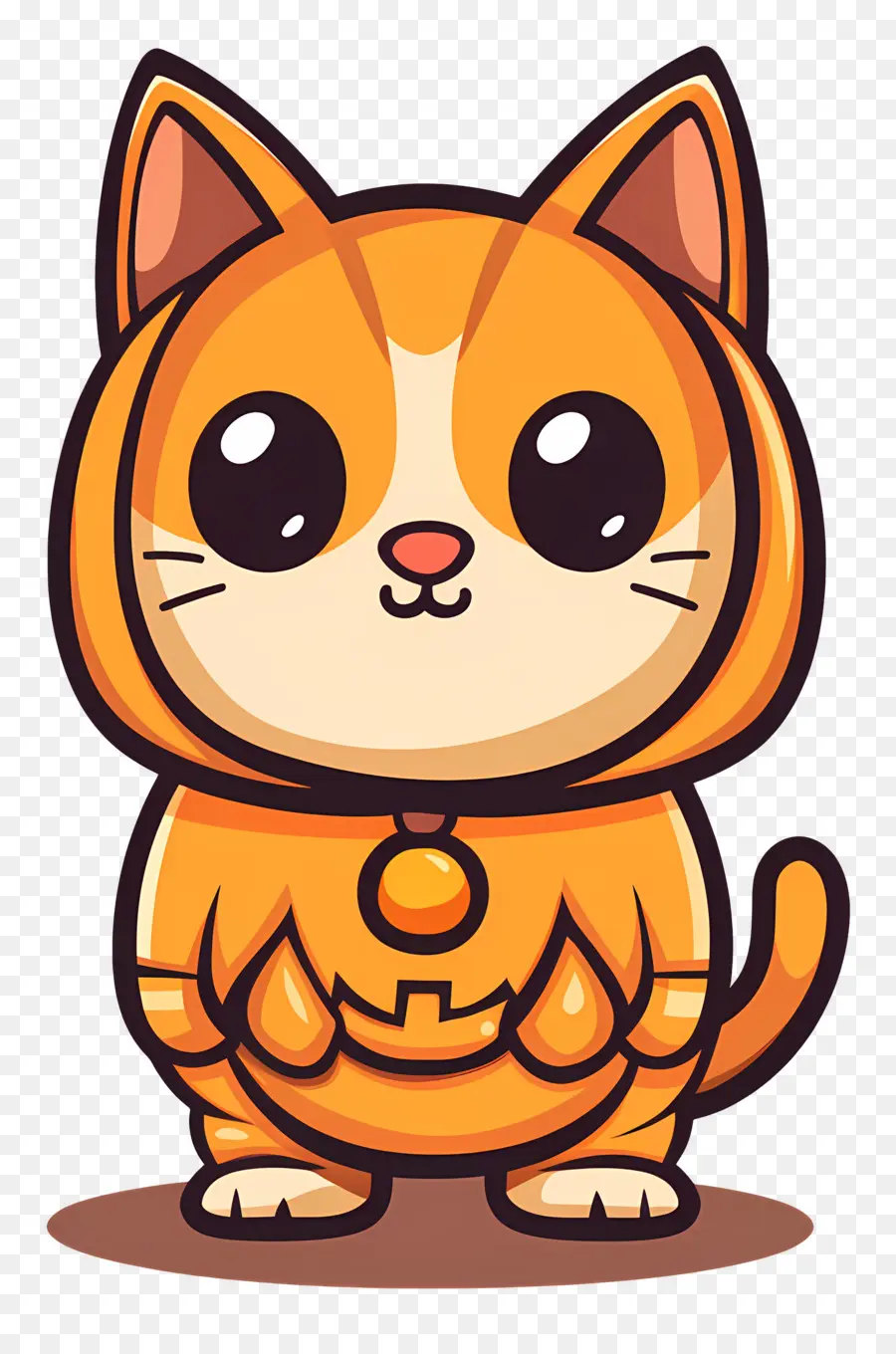 Gato Halloween，Gato Laranja Fantasiado PNG