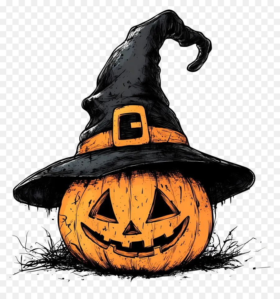 Chapéu De Halloween，Bruxa Abóbora PNG