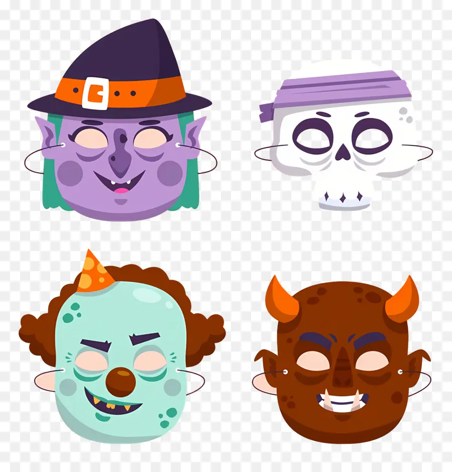 Máscara De Halloween，Máscaras De Halloween PNG