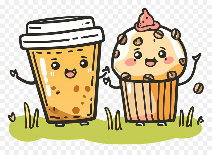 Café Kawaii，Café E Muffin PNG