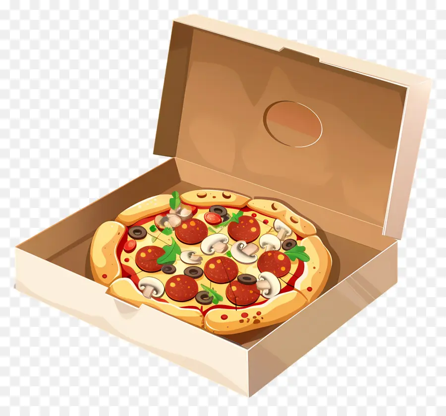 Caixa De Pizza，Pizza Na Caixa PNG