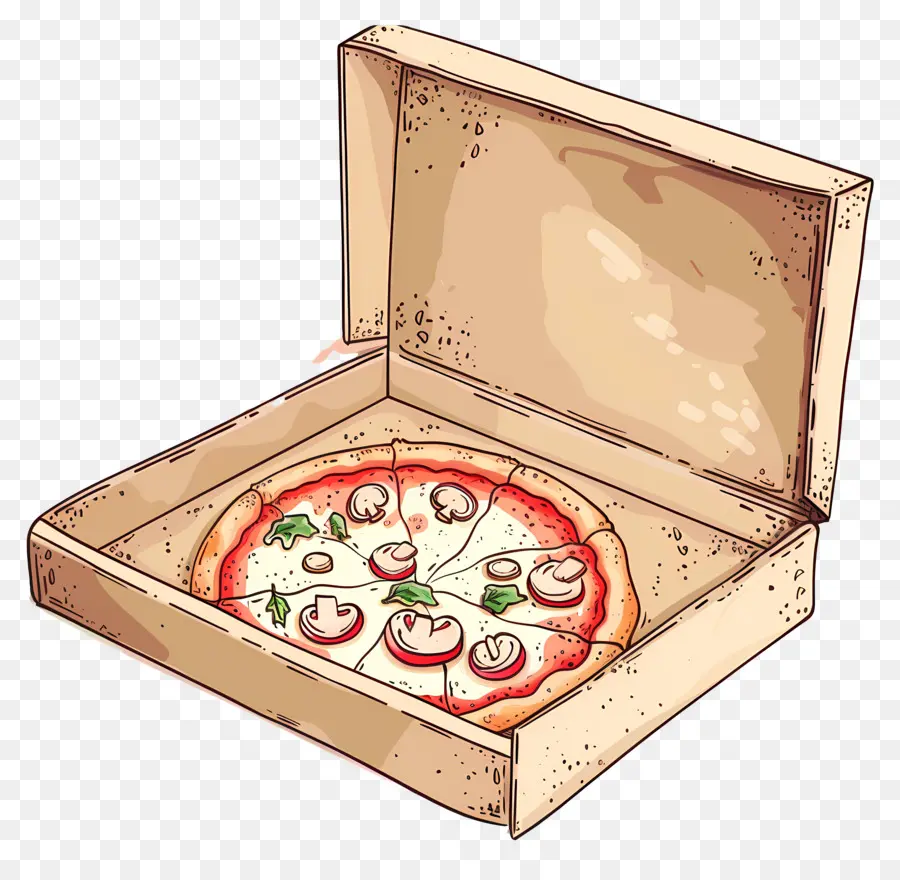 Caixa De Pizza，Pizza Na Caixa PNG